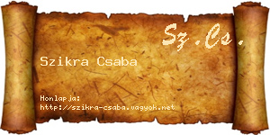 Szikra Csaba névjegykártya